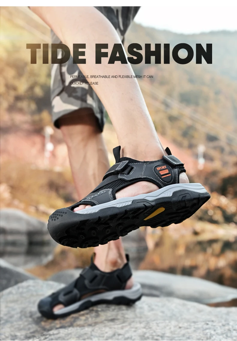 Summer Men's Sandals Beach Shoes Non-slip Wearable Casual Sports