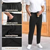 New Men's Lightweight Long Pants Summer Loose Fit Trousers for Holidays Breathable Linen Streetwear Men Fitness Sweatpants 2