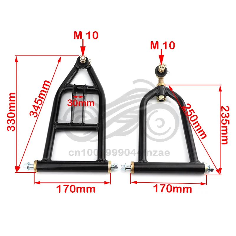 1Set With ball joint Front Suspension Swingarm Upper/Lower A Arm of China 110cc-200cc ATV 4 Wheels Quad Bike Buggy Go Kart Parts k500153 30760868 auto parts suspension ball joint front axle lower fit