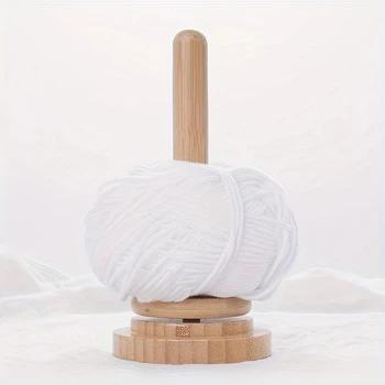 Bamboo Yarn Spool Stand 1