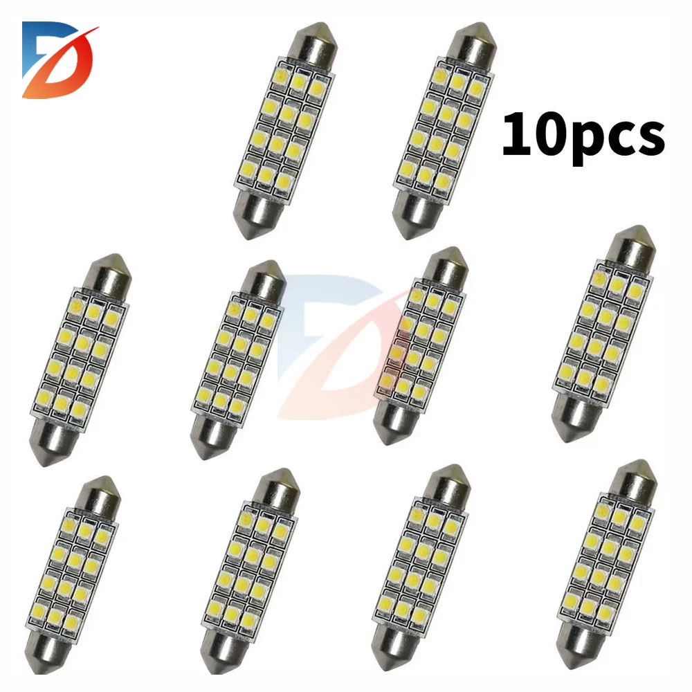 20/10/5PCS 12 LED 3528-SMD 12V Light for Car Interior Ceiling Trunk License Plate Dome