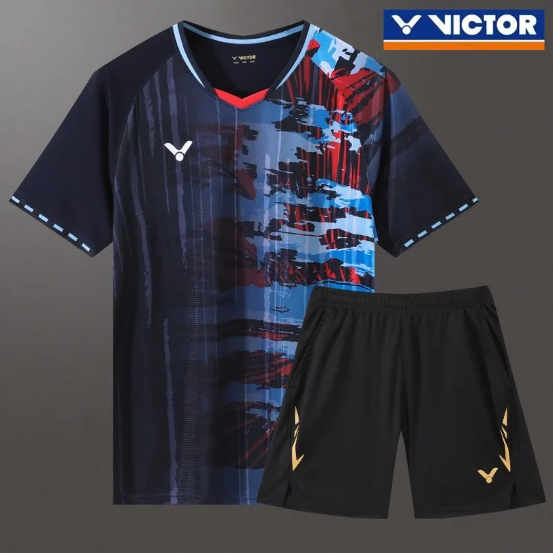 Victor new badminton jersey, competition jersey, short-sleeved quick-drying and breathable competition training jersey