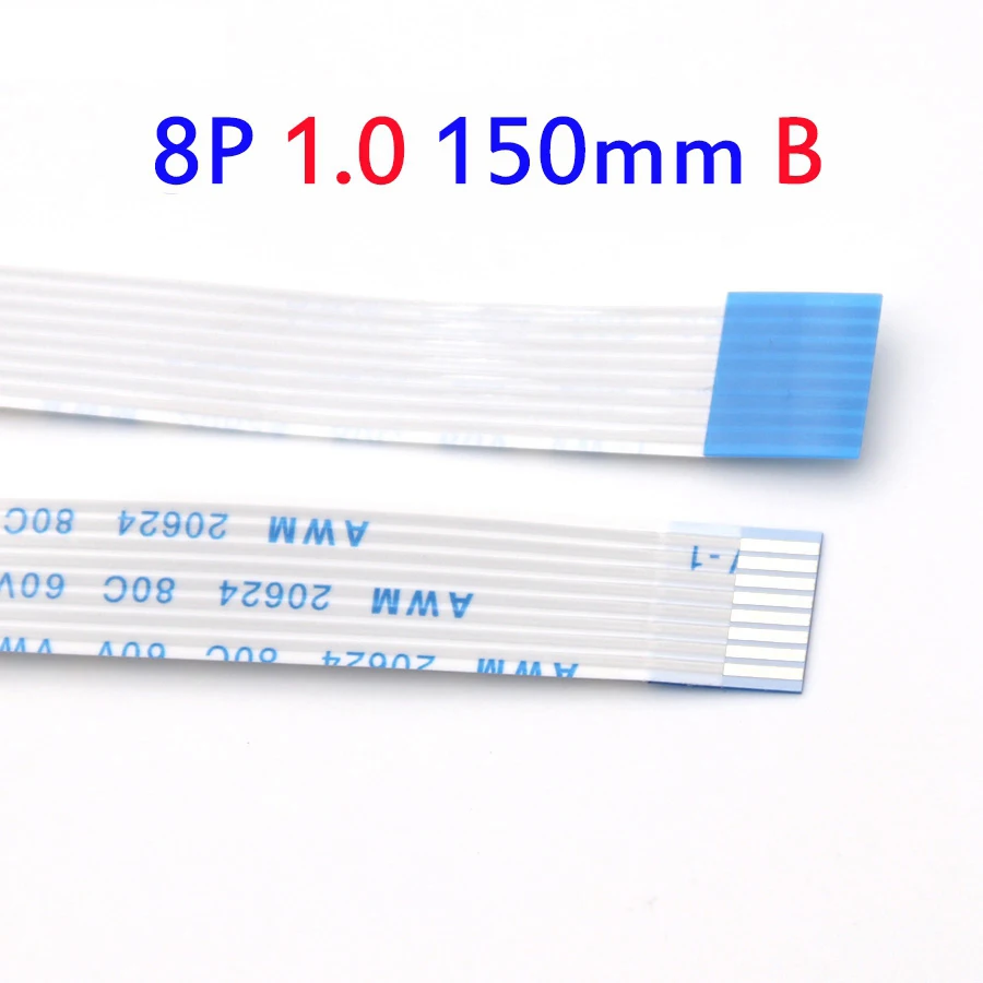 

Плоский гибкий кабель FFC FPC, 2 шт., 8 контактов, Длина шага 1,0 мм, ширина 150 мм, 9 мм, 8 контактов, гибкий кабель с обратной/анизотропией