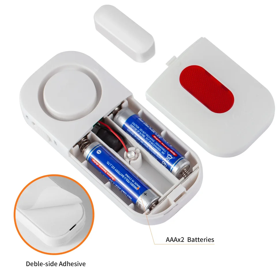 Fensteralarm 4er-Set 130dB - Drahtloser Vibrationssensor Für Türen & Fenster Mit Batterien