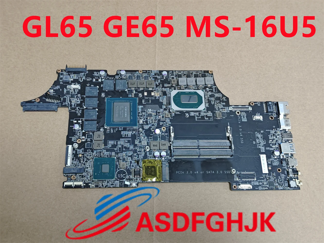 

MS-16U51 материнская плата для MSI GL65 GE65 MS-16U5 материнская плата для ноутбука с процессором i5-9300H GPU RTX2060 GTX1660Ti все тесты ОК