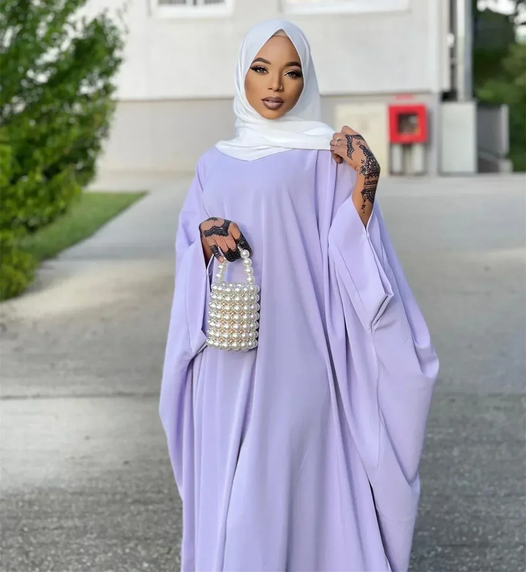 Prayer Garment Muslim Hijab Dress Loose Batwing one piece Ramadan Abayas for Women Dubai Arabic Turkey Islamic Clothes Jilbaab