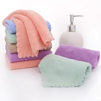 Coral Velvet Face Towel Microfiber Absorbent High-density Square Hand Towel Cleaning Wipes Quick Dry Clean Handkerchief Supplies 4