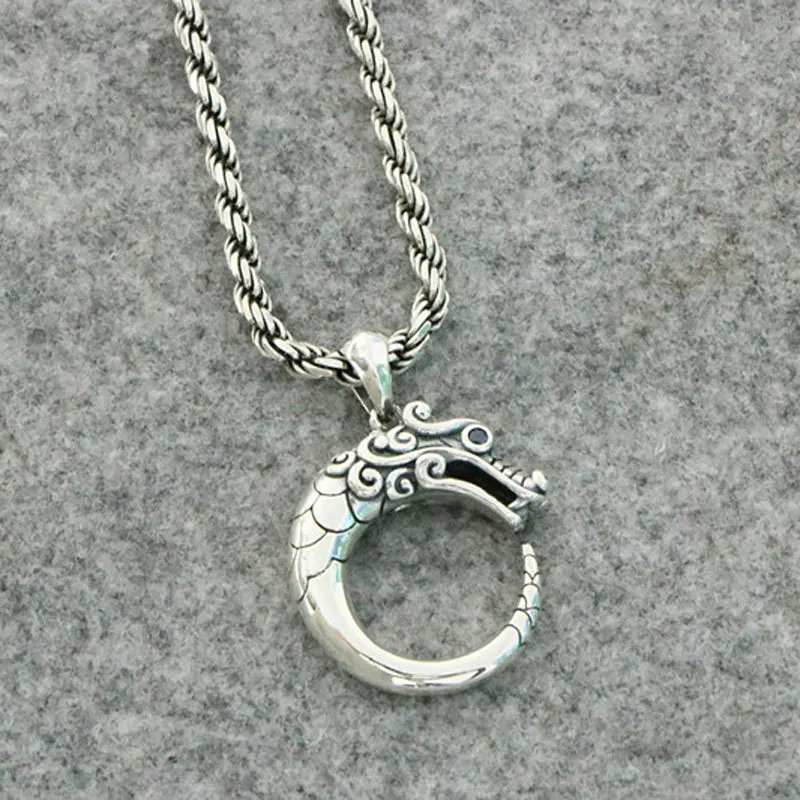 

Seiko Sterling Silver Personalized Fish Dragon Pendant Male and Female Ethnic Style Classical Silver Jewelry Thai Silver Fish Sc