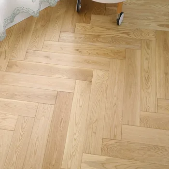 Pure solid wood herringbone floor floor heating lock Fan longan disc bean oak pure solid wood log herringbone floor 1