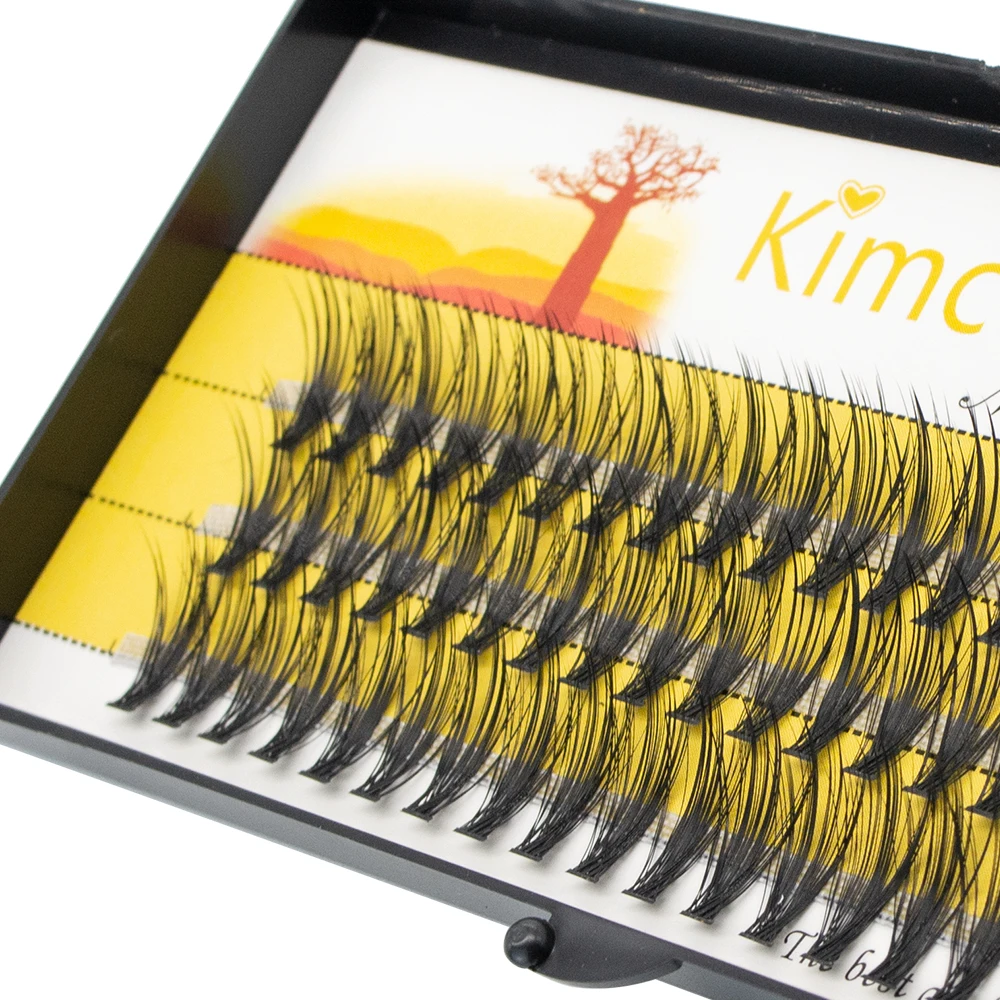 30D Natural 3D Individual Eyelash Extension Cluster Faux Eyelashes 60 Bundles/box Professional Makeup Mink Flare Lashes as Silk