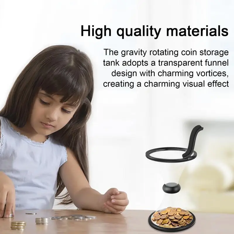Pressure Relieving Vortex Funnel Shape Bank Watch Money Defy Gravity Circling Around When Saving Loose Coins Funnel Shape Bank