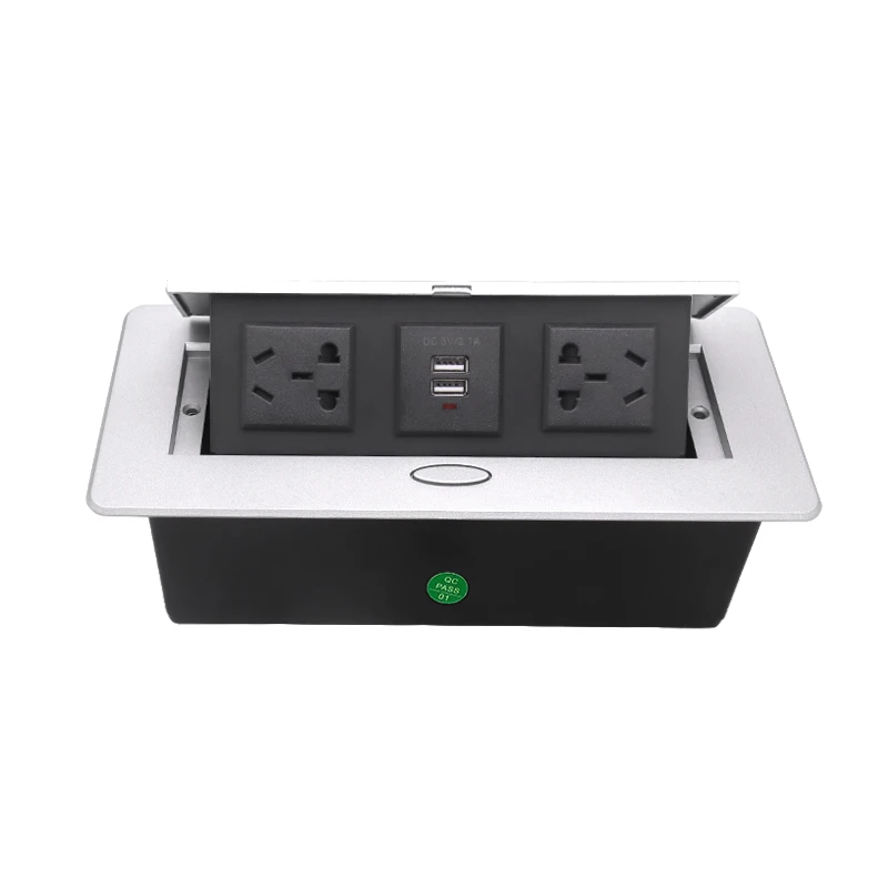 

Pop up multi-functional ultra-thin power supply USBD type alloy material waterproof and rust resistant with damping embedded