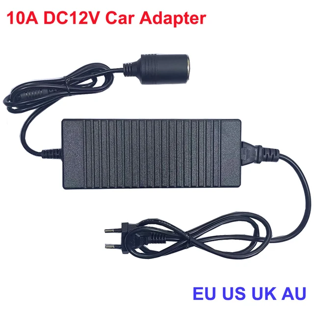 Allume-cigare prise EU US UK 110V/ 220V à 12V 15a adaptateur d'alimentation  AC/DC convertisseur d'alimentation - AliExpress