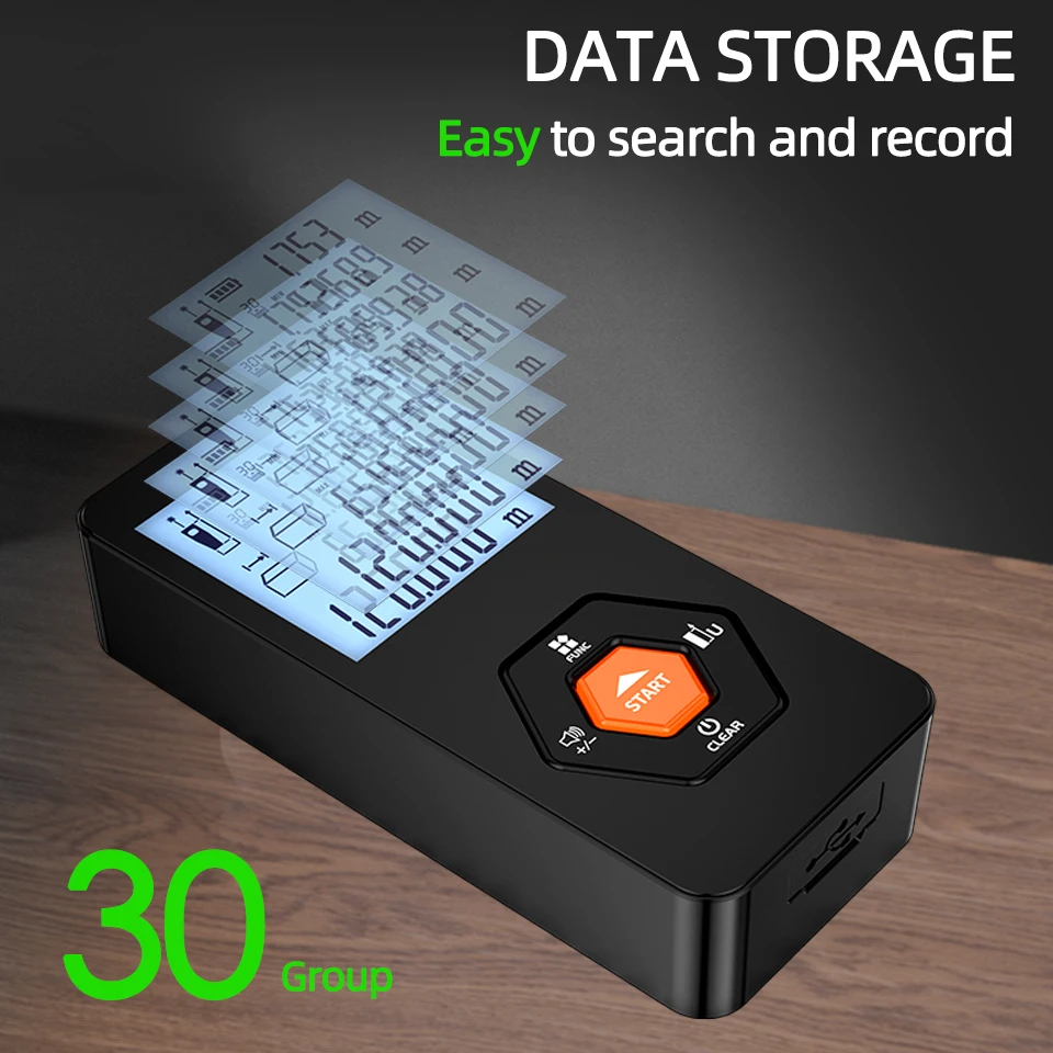 Green Light Digital Laser Rangefinder 50M70M100M120M Green Beam Laser Distance Meter Trena Tape Measure Roulette