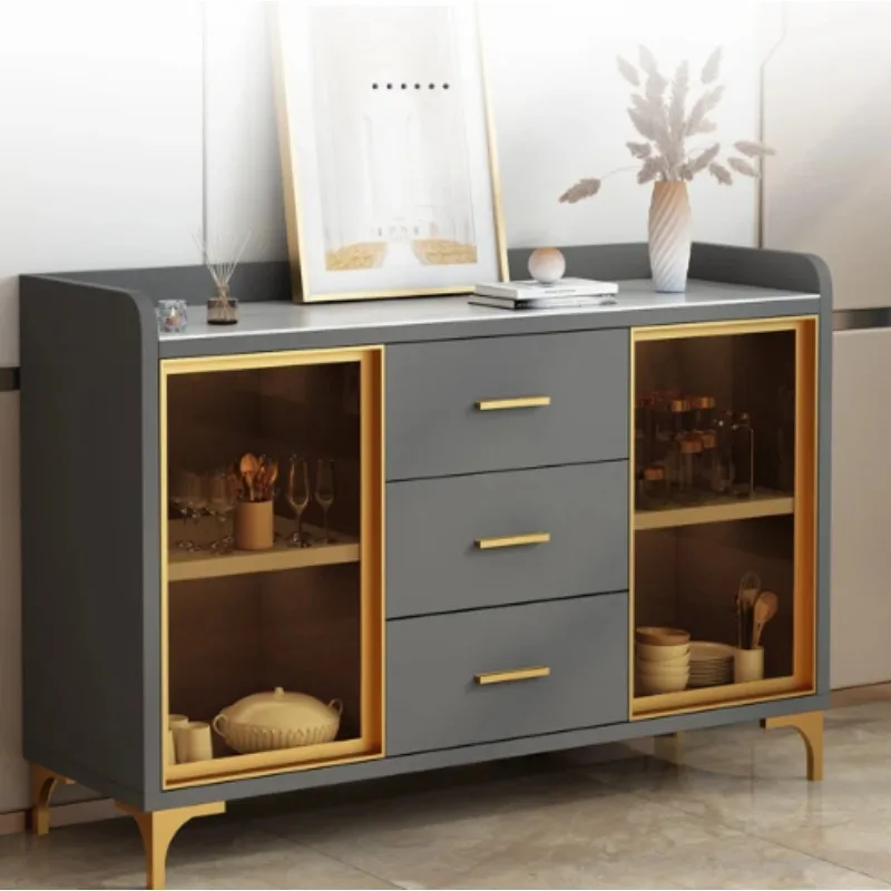 Kitchen Organizer Furniture Built Cabinet Room Cabinet Unfinished Cupboards Wooden Closet Organiser Metal Storage Cabinete Black 5