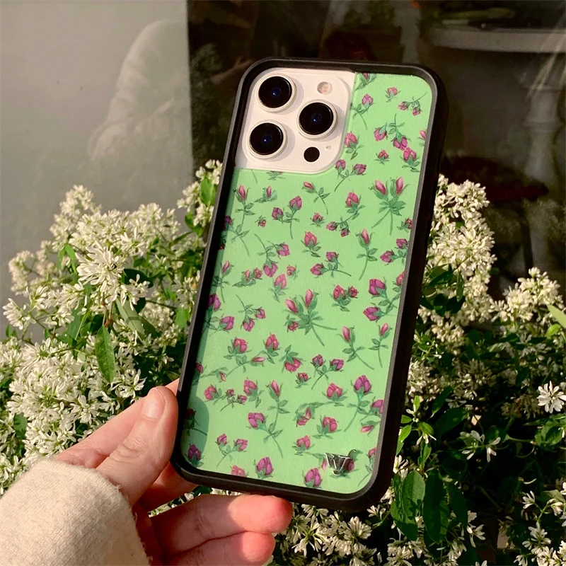 Wildflower 3D Purple Rose Floral Phone Case – Elegant Black Swan Design