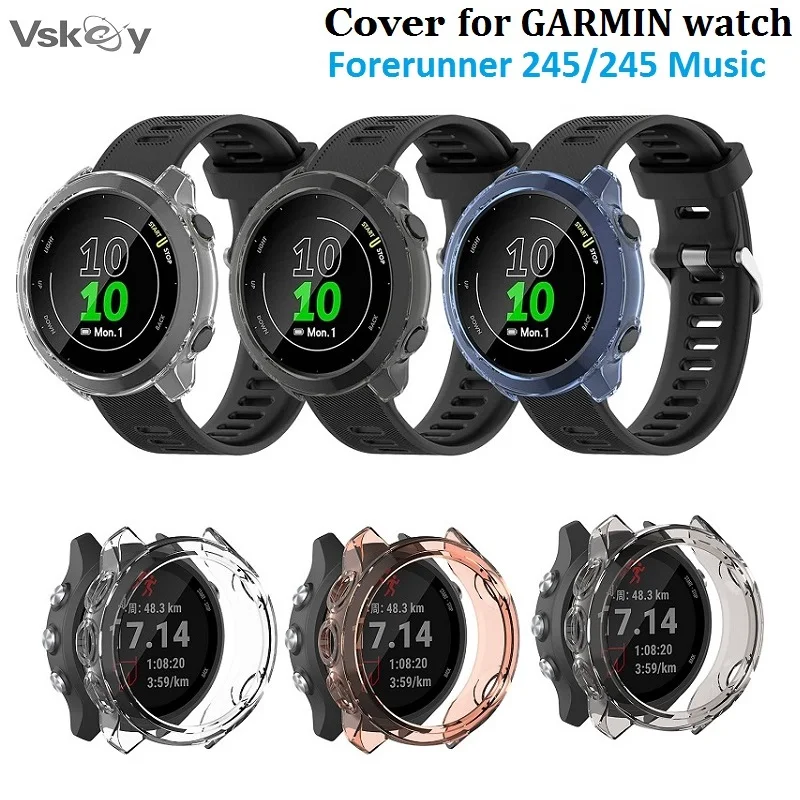 Custodia Protettiva Da 30 Pezzi Per Garmin Forerunner 245 Music Smartwatch Soft Tpu Bumper Custodia Protettiva Antiurto