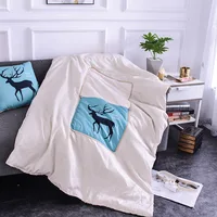 Pillow quilt dual-use two-in-one logo printed multi-function car sofa cushion quilt advertising gift pillow quilt home baby quil 1