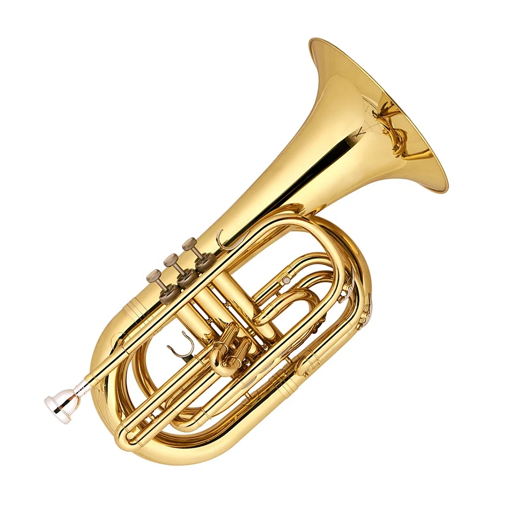 SEASOUND Cheap High Quality Bb Gold Marching Instrument Trombone JYMBT7352