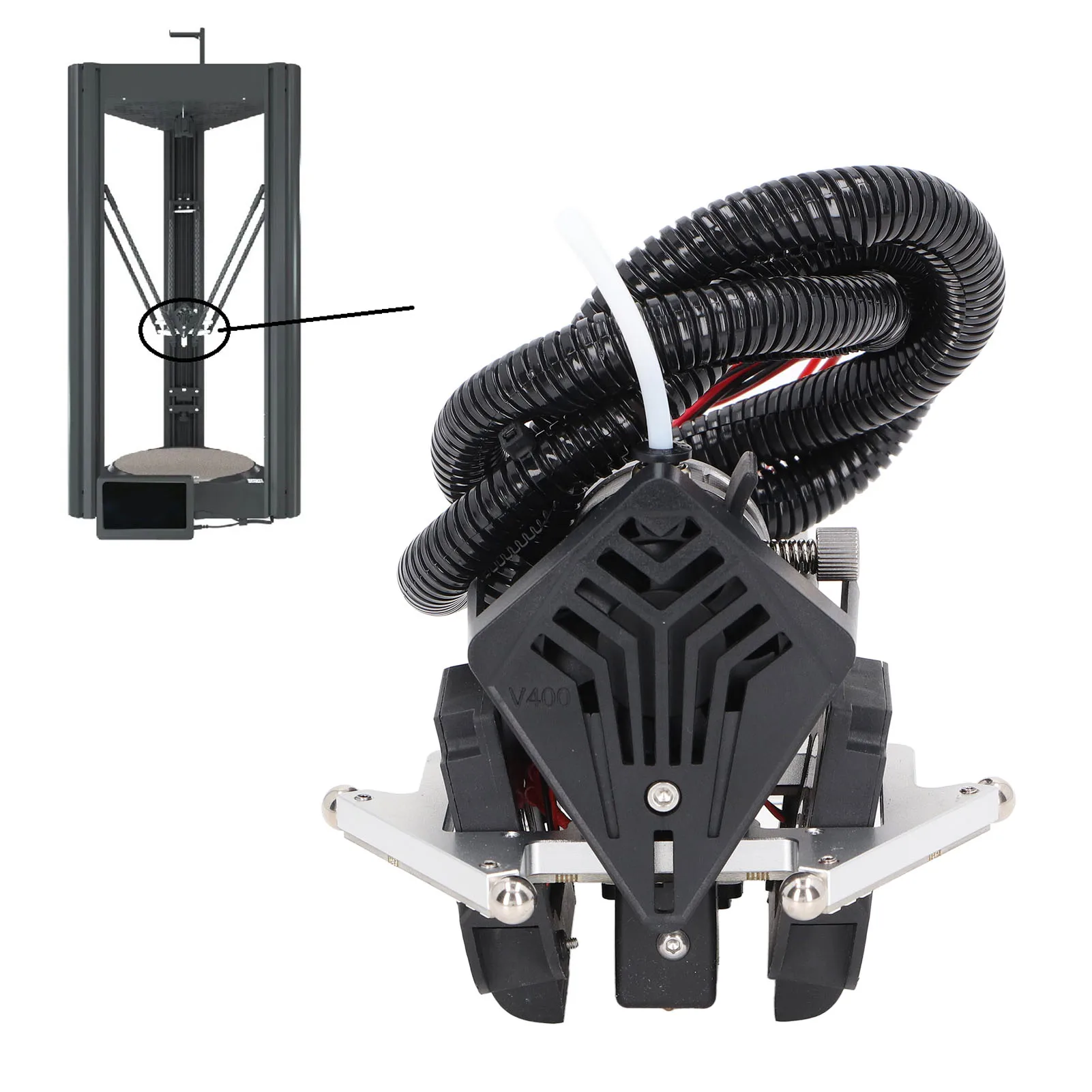 Extrusora De Accionamiento Directo Para Impresora 3D V400 - Nivelación Automática, Compatible Con ABS/PLA/PETG