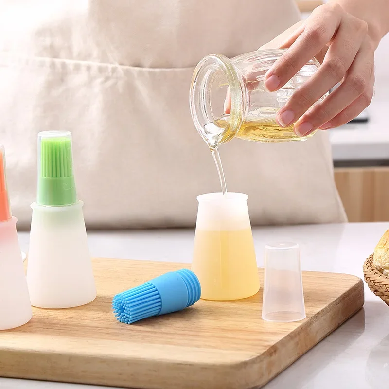 BBQ Oil Brushes Liquid Oil Pastry Kitchen Baking Silicone Bottle Brush Portable Grill Tool Kitchen Tools For BBQ silicone spatula pastry brush