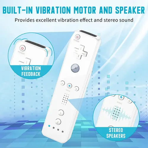 2 in 1 For Nintendo Wii Controller Set Optional Motion Plus Joystick Wireless Remote Gamepad with Silicone Case Video Game - Image 3