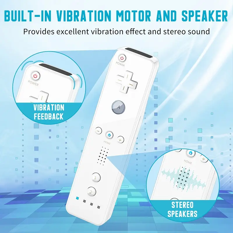 2 in 1 For Nintendo Wii Controller Set Optional Motion Plus Joystick Wireless Remote Gamepad with Silicone Case Video Game - Image 3
