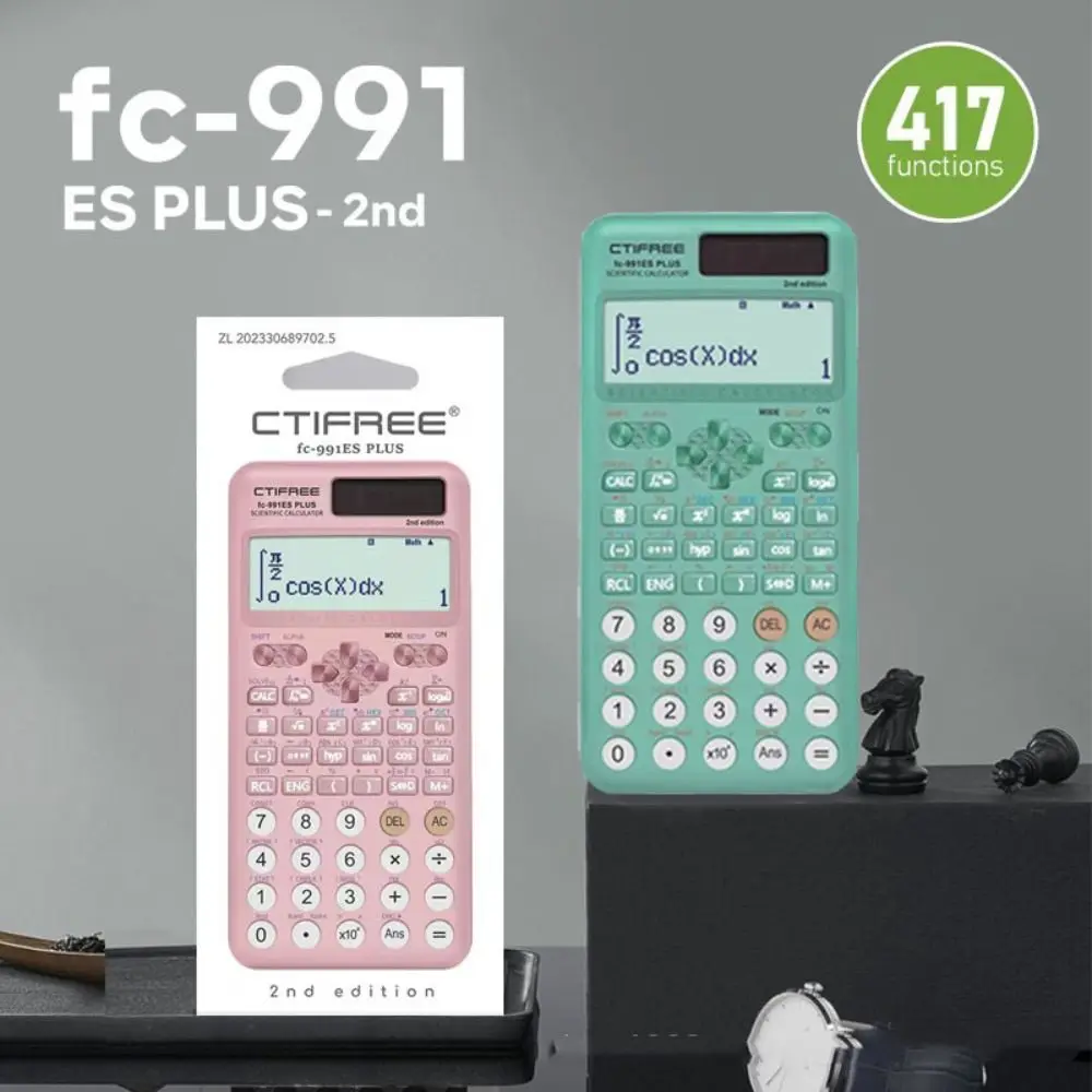 Enhanced Scientific Calculator with Protective Case - Creative 991ES Plus, 2nd Edition, 417 Functions