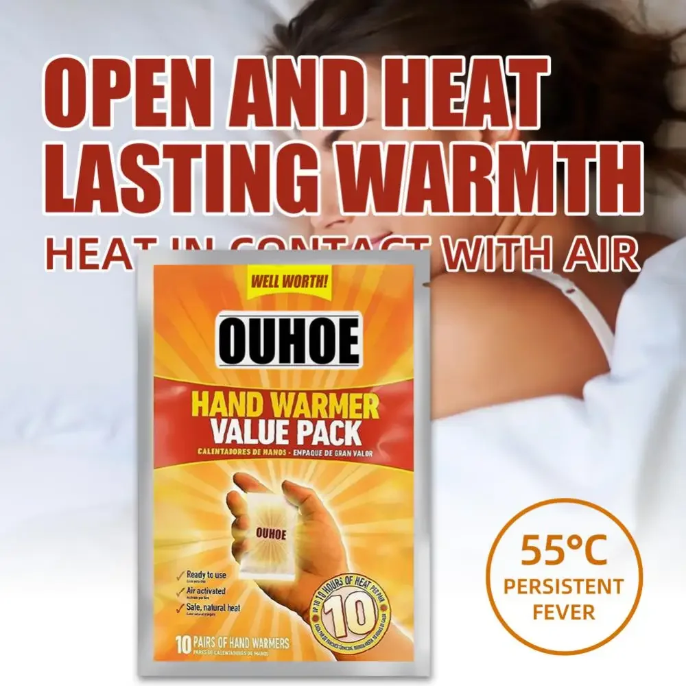 Description Picture 2 of item10-50 Pcs Self Heating Winter Warm Paste Disposable Hand Foot Warmers Heat Packs Warmer Waist Abdomen Body Warmer Heating Pad