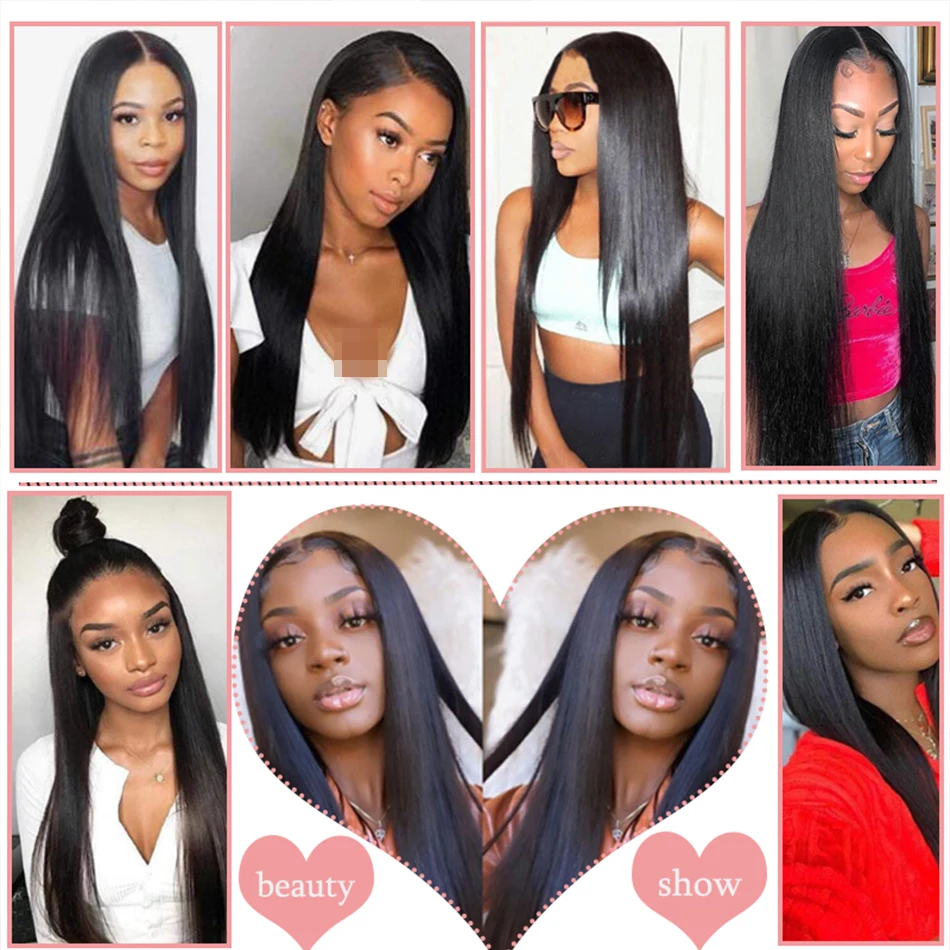 Human Hair Closure Human Hair Lace Product Human Hair Frontal 4x4 5x5 13x4 Straight Transparent Lace Frontal Closure Only 100% Brazilian Remy Human Hair Swiss Lace Pre Plucked With Baby Hair