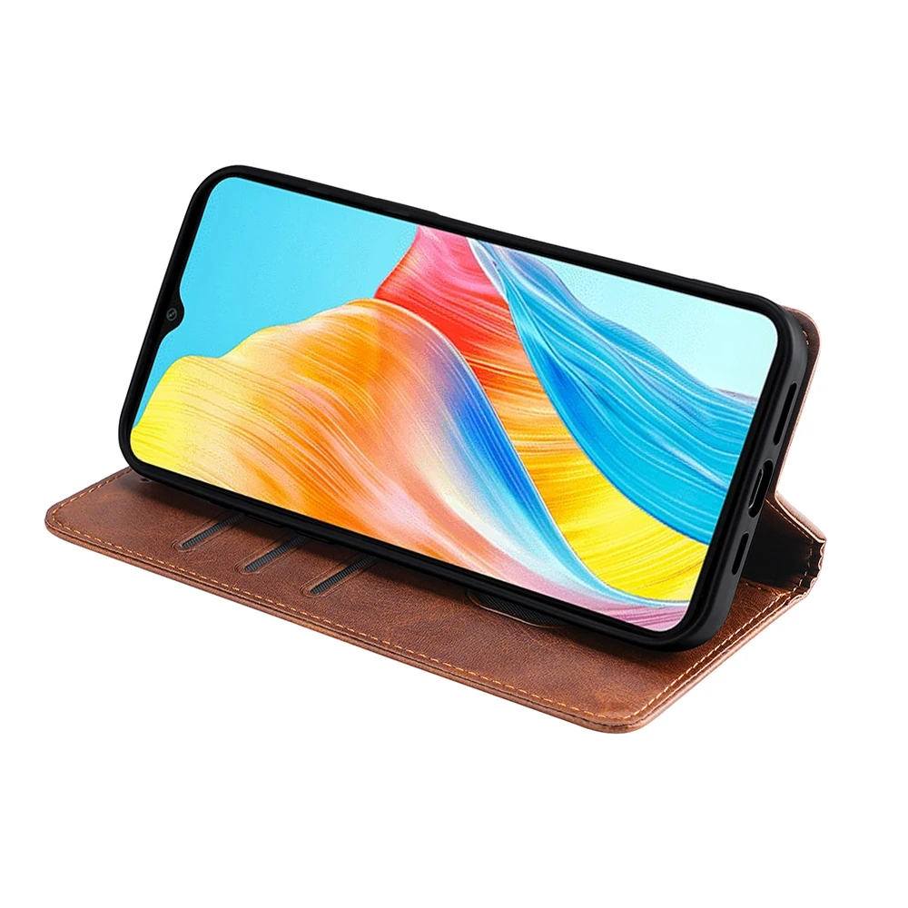 OPPO A1 A98 A17 A36 A96 A76 A38 A18 A52 A72 A92 A54 A55 A53S A56용 자석 가죽 폰 케이스 플립 케이스 커버 스탠드 포함