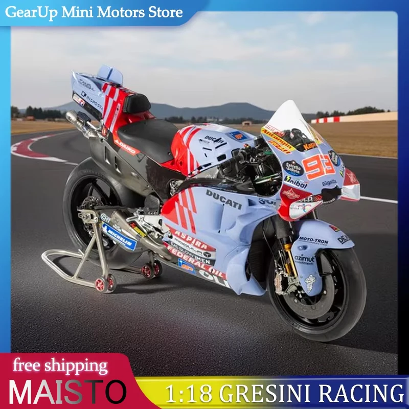 MAISTO 1:18 Ducati MotoGP 2024 Diecast Models Gresini Racing