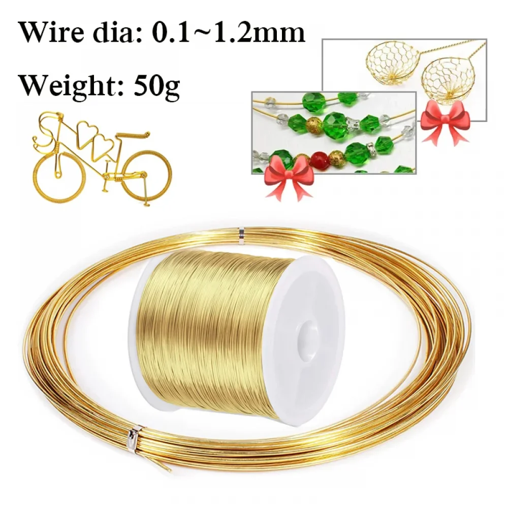 Premium Multi-Size Brass Craft Wire for DIY Jewelry & Handmade Crafts