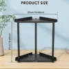 2-Tier Multifunctional Corner Storage Shelf Metal Bathroom Cosmetic Kitchen Spice Rack Office Home Counter Organizer 6