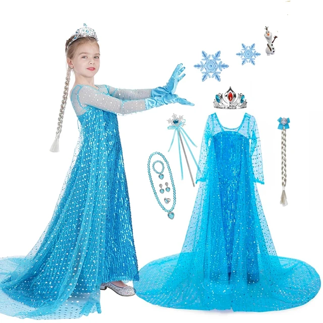 Disney Frozen Girls Plush Blue & White Elsa Robe House Coat Pajama Size 6 -  Walmart.com
