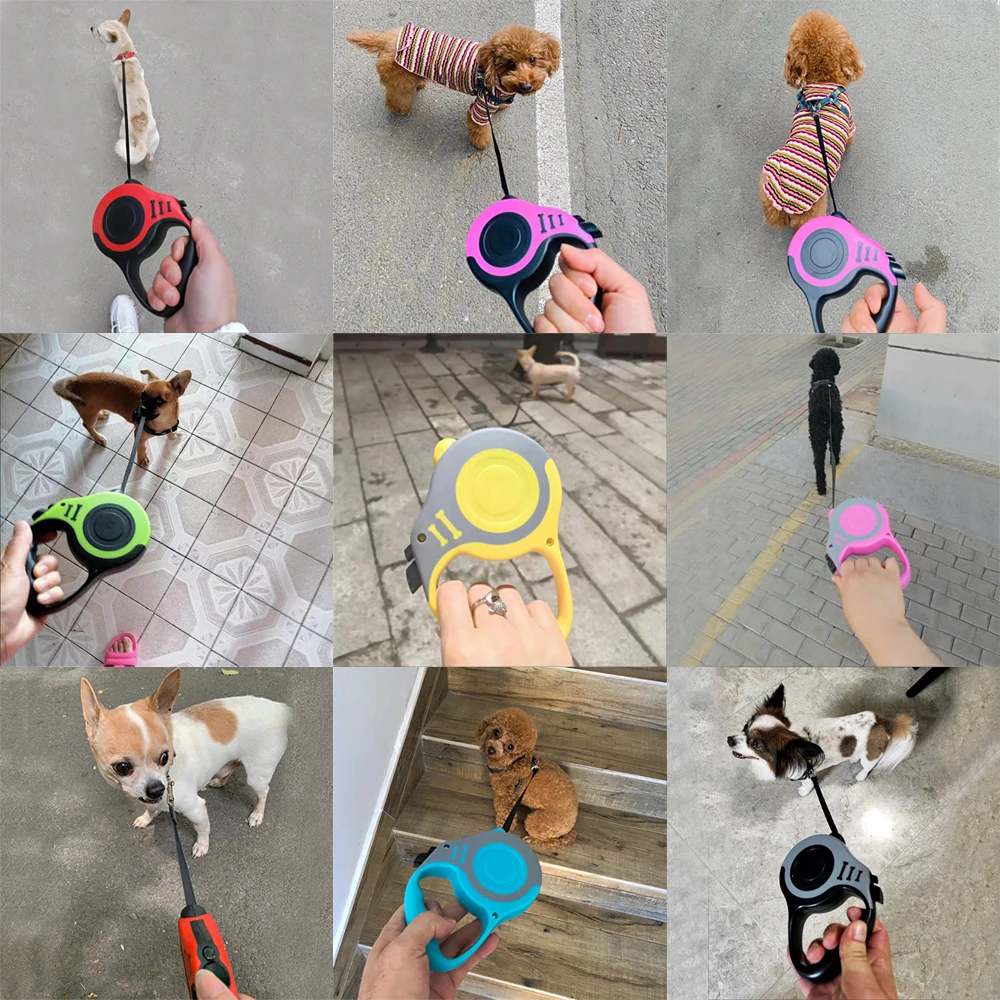 Retractable Dog Leash For Small Medium Large Dogs And Cats Walking_voghion.com
