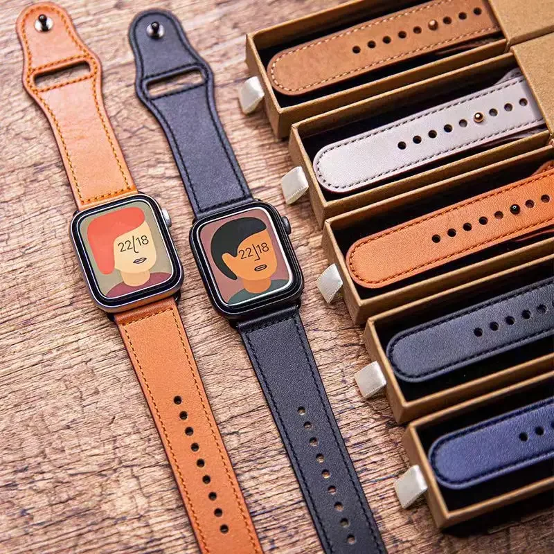 Premium Leather Watch Strap - Elegant Wristband