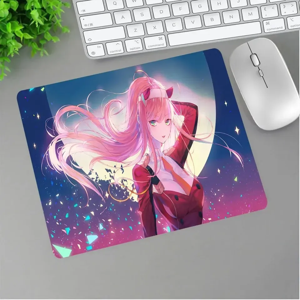 Mouse Pad Darling In The Franxx Deskmat Small Mouse Pad Laptop Gaming Accessories Mouse Pad Anime Desktop Anti-Slip Keyboard Mat