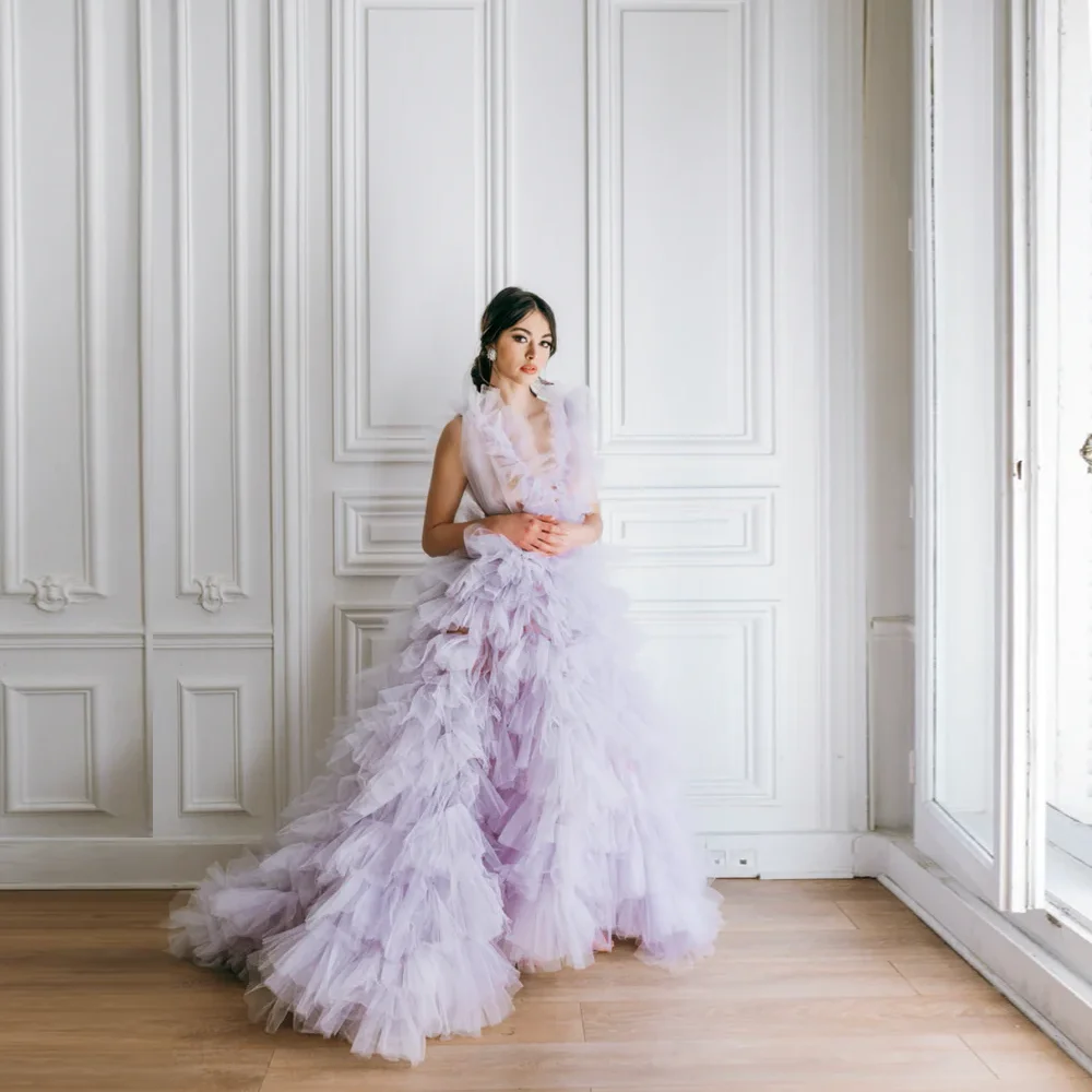 Ramona Ruffle Dress-Lauderdale Lavender/PBP