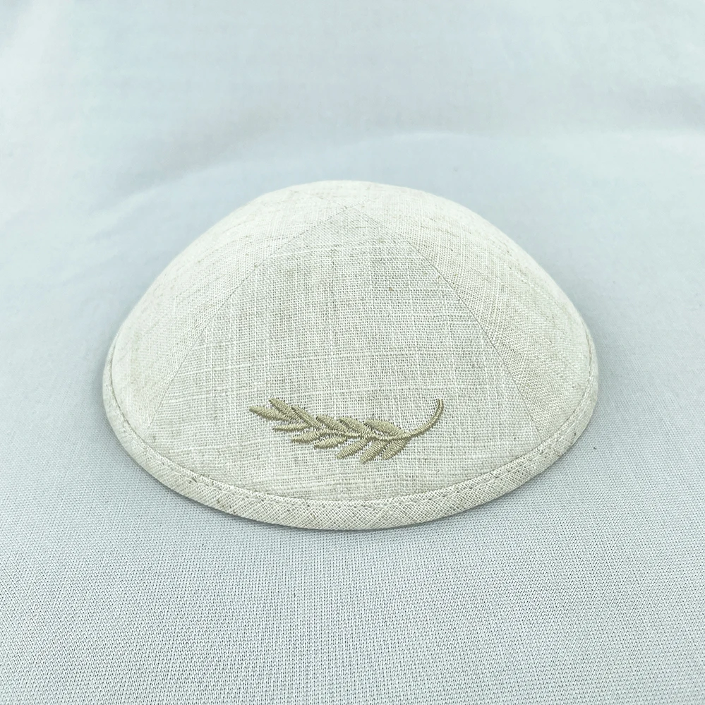 BAR MITZVAH LINEN KIPPAH YARMULKES SKULL CAPS KIPPOT