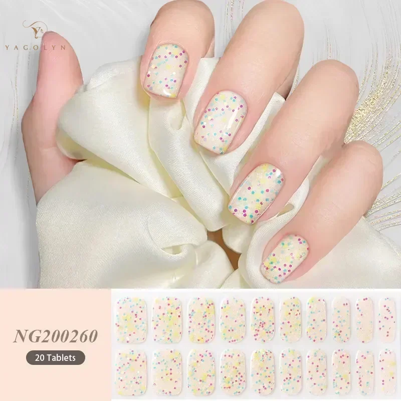 16/20/22Tips French Gel Nail Strips Patch Sliders Adhesive Waterproof Long Lasting Full Cover Gel Nail Stcikers UV Lamp Need nail stickers