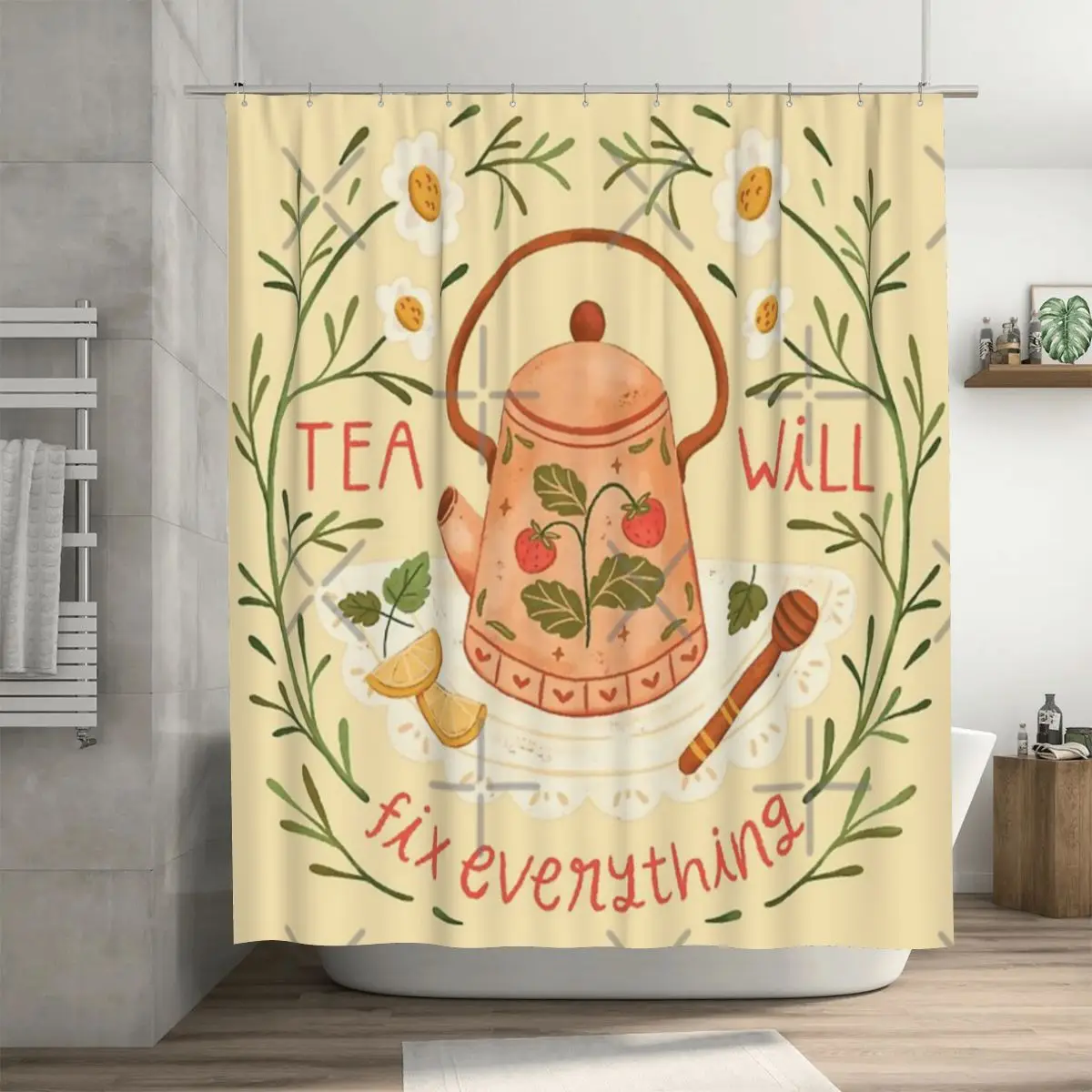 

Занавеска для душа 72x72 дюйма с крючками