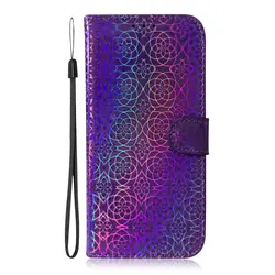 Magnetic Geometric Textile Pattern Wallet Book Cover Case - Plain Design for Xiaomi Poco M2 (J1)