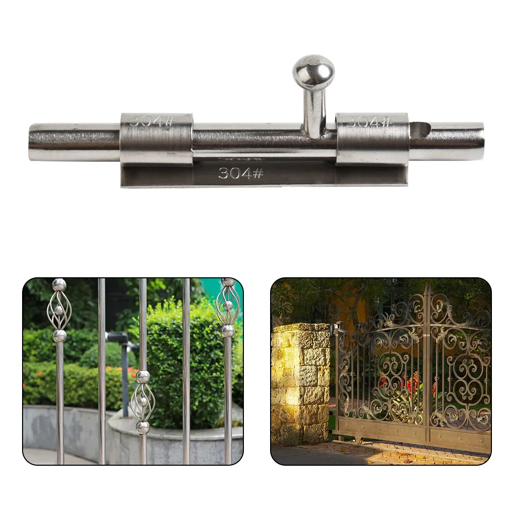 1Pcs 5.5Inch Stainless Steel Door Latch Sliding Lock Bolt Latch Hasp Staple Gate Safety Lock Home Improvement Hardware