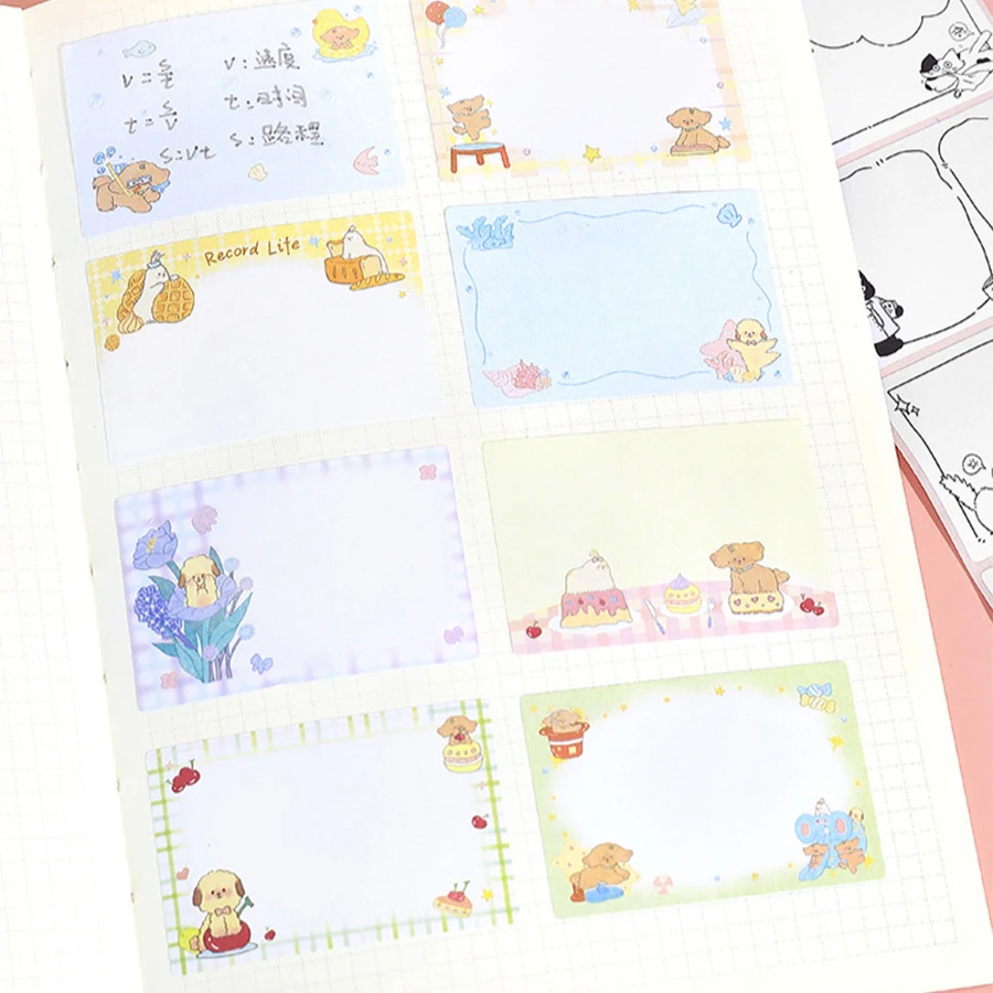Cute Sticky Notes Cartoon Animal Sticky Memo Pads Kawaii Small Self-Stick Memo Note Pad Office School Supplies 5