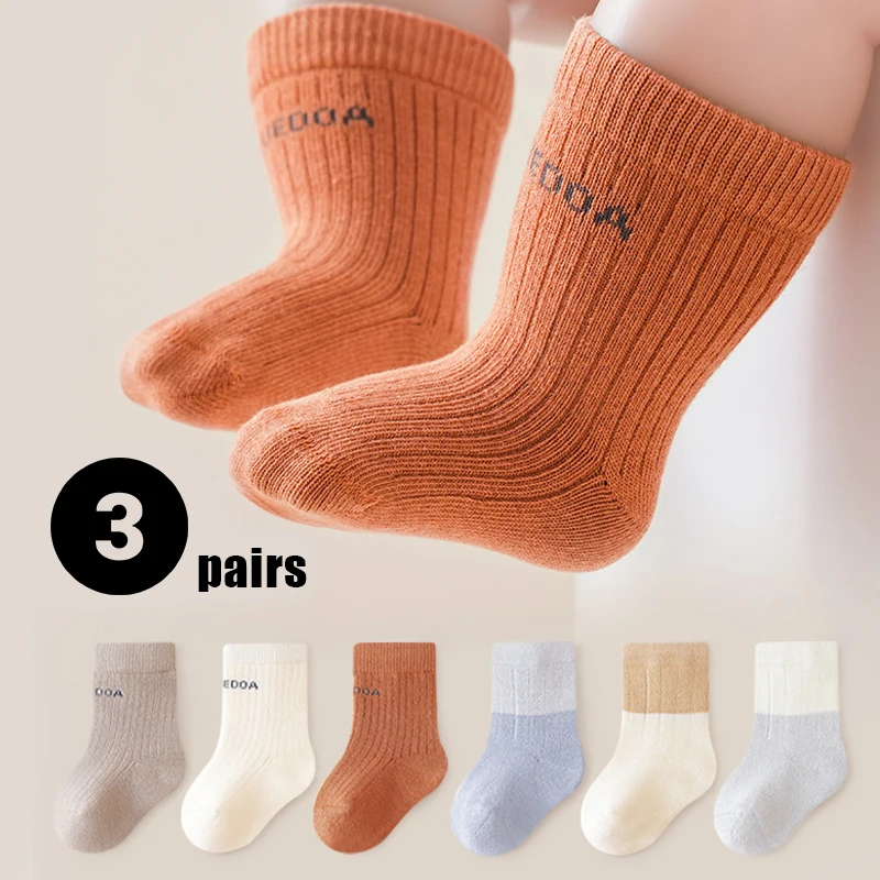 Pack of 3 Baby Socks Cotton Soft main image 1