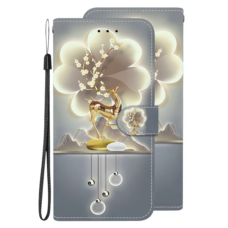 Elegant Floral Leather Wallet Phone Case - Premium Flip Cover
