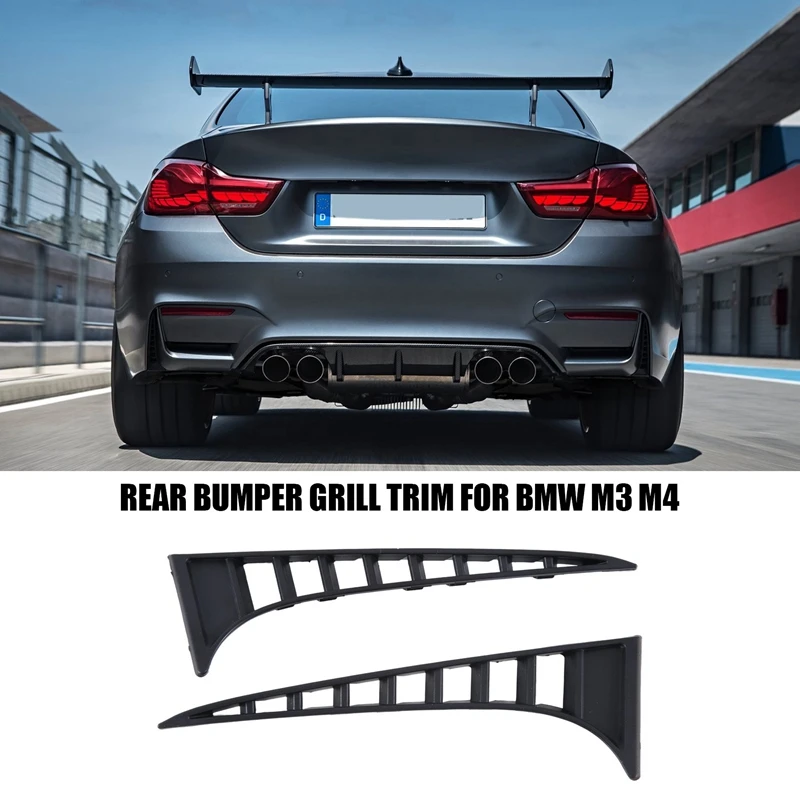 

Car Rear Bumper Grill Trim Pair Set Replacement Accessories For BMW 3' F80 M3 4' F82 F83 M4 51128056588/51128056587