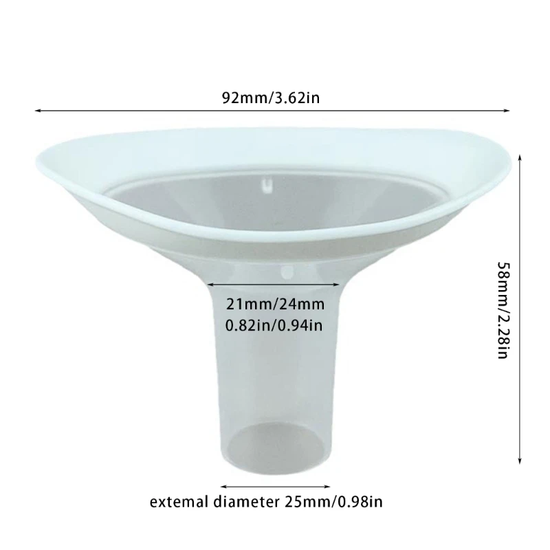 21mm/24mm Breast Pump Flange Inserts Upgraded Wide Neck Parts Wide Mouth Flanges for Electric Breast Pumps Accessories 6