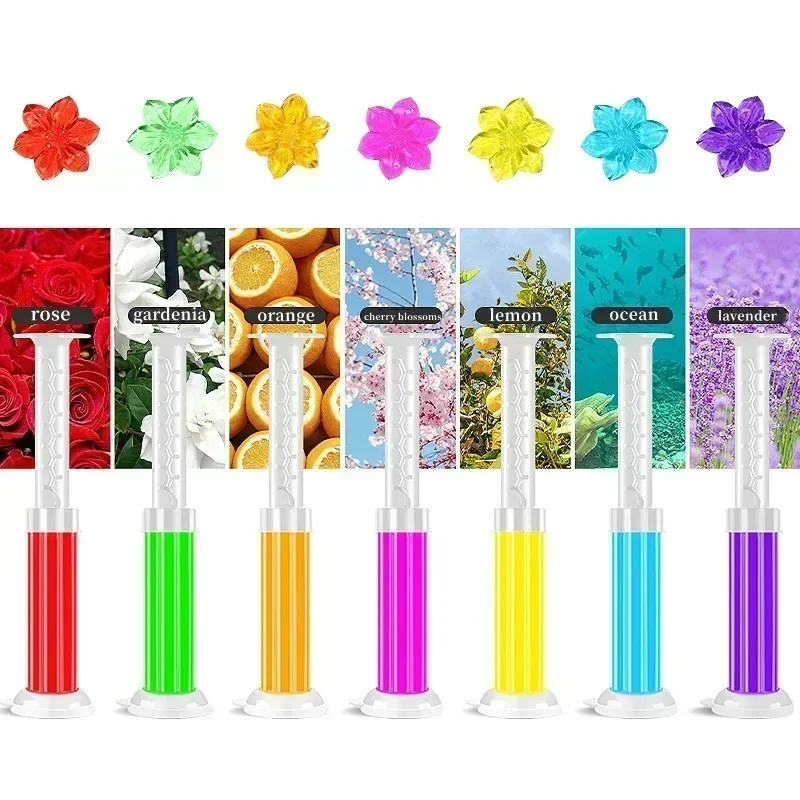 Flower Toilet Bowl Cleaner Gel Fragrance Deodorant Air Freshener Aromatic Closestool Toilet Perfume Gel Stamp WC Cleaning Tool